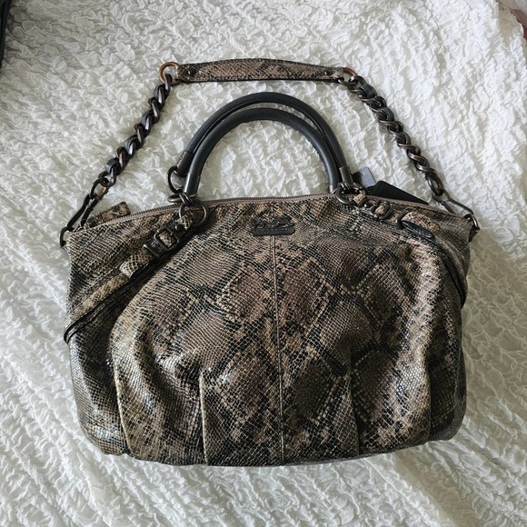 Coach Madison Sophia Snakeskin Hobo Shoulder Bag Limited Edition - Picture 5 of 11